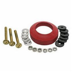 Fluidmaster 6106 Tank-to-Bowl Gasket & 3 Brass Bolts