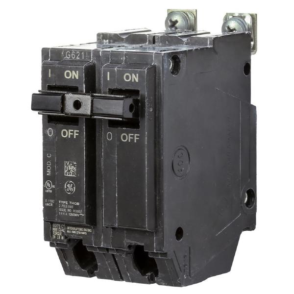 GE THQB2150 THQB Miniature Circuit Breaker 120/240 VAC 50 Amp 10 kA 2 Poles