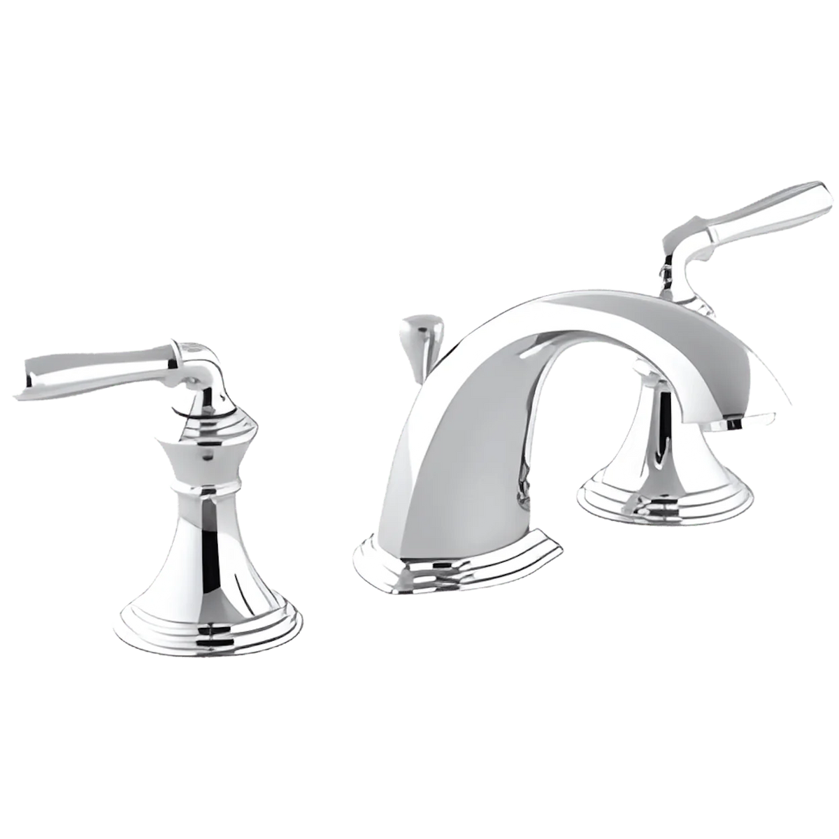 Kohler K-394-4-CP Devonshire 2-Handle Low Arc Widespread Bathroom Sink Faucet 1.2 gpm at 60 psi