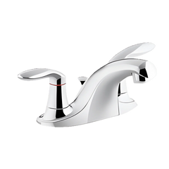 Kohler K-15241-4RA-CP Coralais Two Handle Centerset Lavatory Faucet with Metal Pop-Up, Lever Handles, Polished Chrome