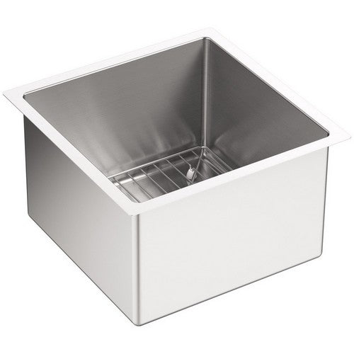 Kohler K-5287-NA Strive 16 Guage Stainless Steel Single-Bowl Undermount Bar Sink, 15 inch x 15 inch