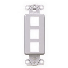 Leviton 41643-GY QuickPort Decora Insert, 3-Port, Grey