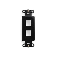 Leviton 41642-E QuickPort Decora Insert, 2-Port, Black