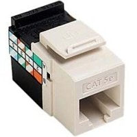 Leviton 5G108-RT5 GigaMax CAT5e QuickPort Jack, Light Almond