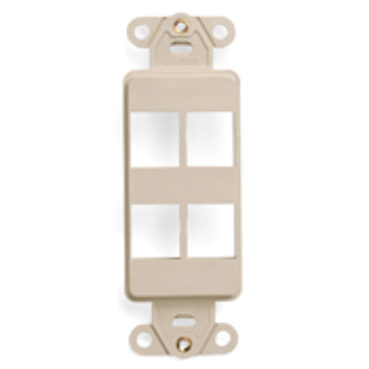 Leviton 41644-I QuickPort Decora Insert 4-Port Ivory