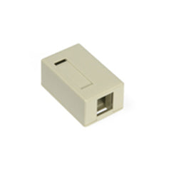 Leviton 41089-1IP Surface-Mount QuickPort Box, Plenum Rated, 1-Port, White