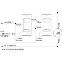 Leviton ODS06-IDW Passive Infrared Wallbox Occupancy Sensor 120/277VAC 180 Degree