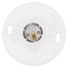 Leviton 8829-CW1 600 Volt 660 W White Urea Twist-Lock 1-Piece 1-Circuit Outlet Box Mount Medium Incandescent Lampholder