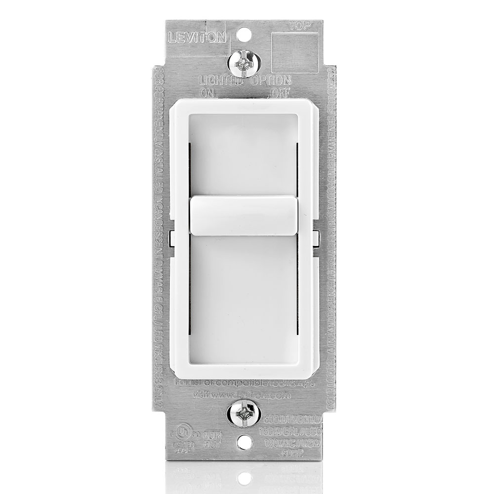 Leviton 6672-1LW SureSlide Dimmer 120V 1 Pole