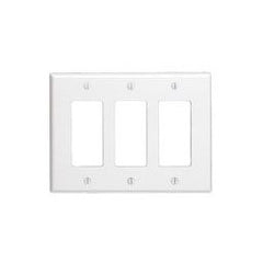 Leviton 80611-W 3-Gang Decora/GFCI Device Decora Wallplate, White