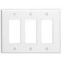 Leviton 80611-W 3-Gang Decora/GFCI Device Decora Wallplate, White