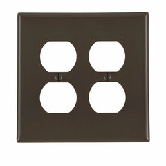 Leviton PJ82 2-Gang Duplex Receptacle Wallplate Midway Size Brown