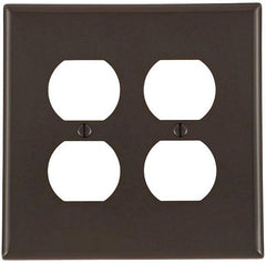 Leviton PJ82 2-Gang Duplex Receptacle Wallplate Midway Size Brown