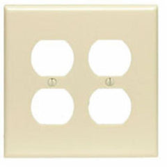 Leviton PJ82 2-Gang Duplex Receptacle Wallplate Midway Size Brown