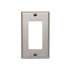 Leviton SO26 1-Gang Decora Wallplate Oversized 302 Stainless Steel