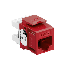 Leviton 61110-RR6 eXtreme Cat6 QuickPort Jack, Dark Red