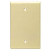 Leviton PJ13-E 1-Gang No Device Midway Size Thermoplastic Nylon Box Mount Black Blank Wallplate