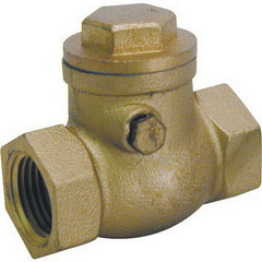 Matco-Norca 101-005NL 1 inch Brass Swing Check Valve Lead-Free FIP x FIP