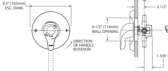 Moen TL181 Posi-Temp Valve Trim Chrome