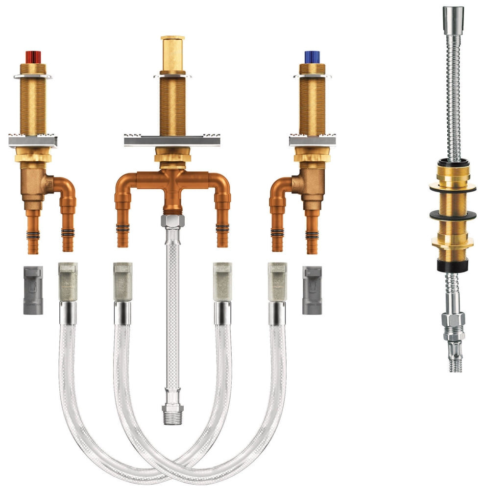 Moen 9793 Adjustable 4-Hole Roman Tub Rough-In Valve with Shower Diverter - 1/2 in. PEX/CPVC Connection