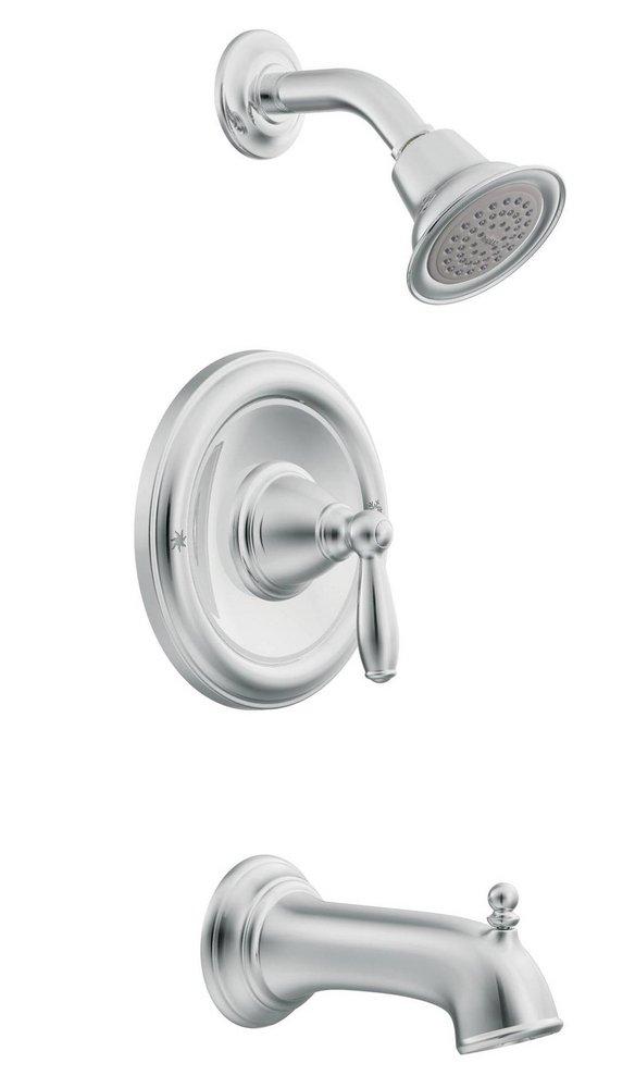 Moen T62153 Brantford One Handle Single Function Bathtub & Shower Faucet in Chrome (Trim Only)