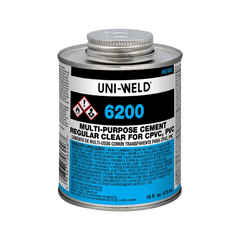 Oatey 6246S Uni-Weld 6200 Multi-Purpose Pipe Cement 16 oz Can Replacement MPN