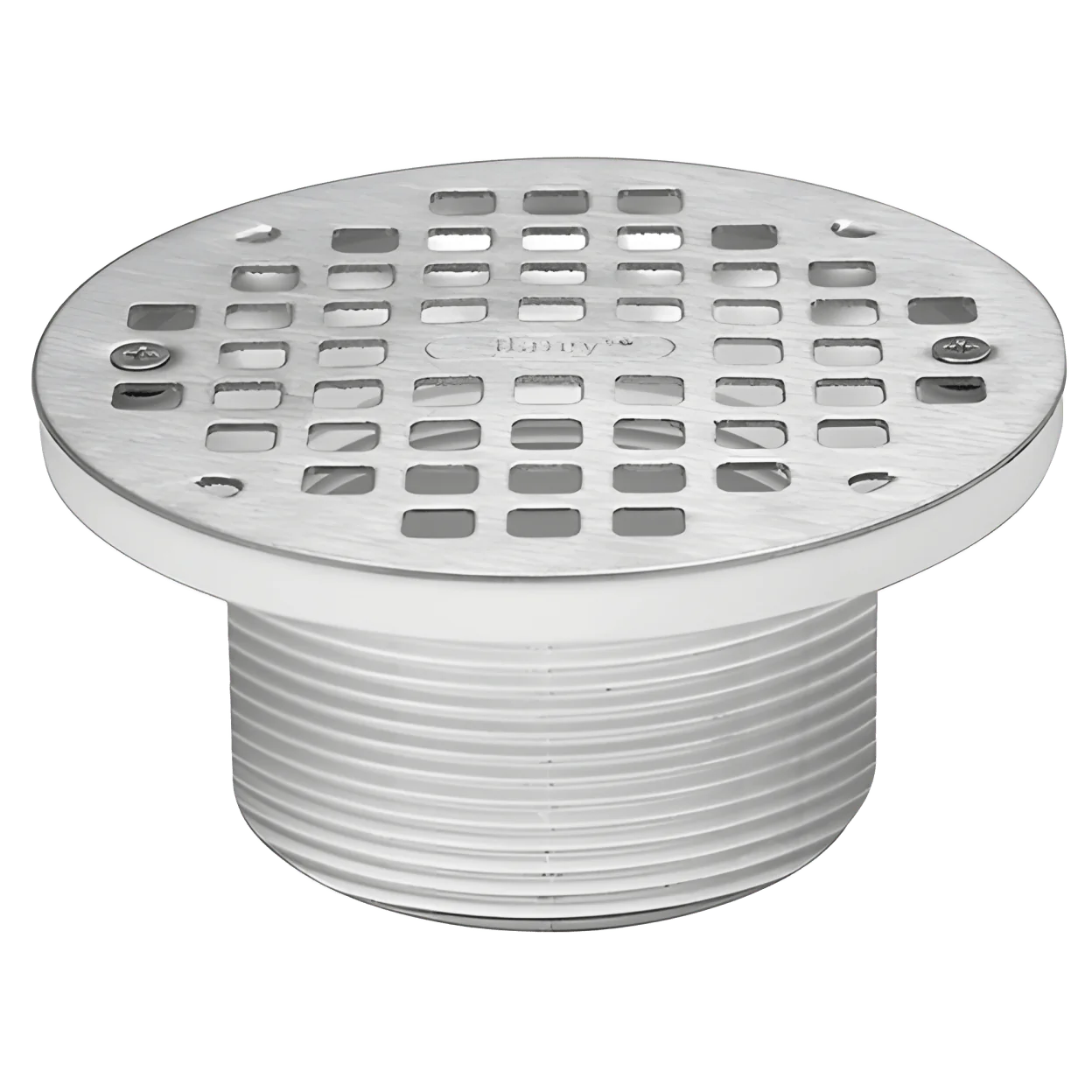 Oatey 72160 Adjustable Round Grate with Barrel and Ring, 6 inch, Nickel