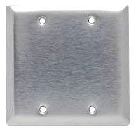 Pass & Seymour SL23 Smooth Metal Wall Plate, 2Gang Blank, Box Mounted, Replacement MPN: SL23