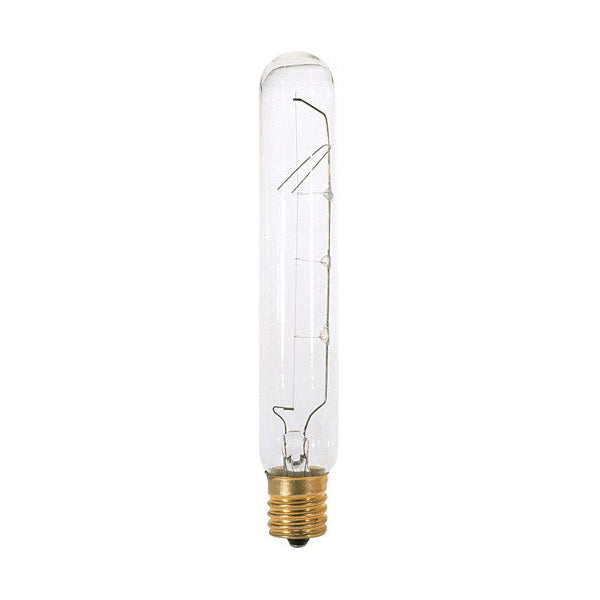 SATCO S3222 Dimmable Tubular Incandescent Lamp 25 W 0.81 in Dia x 5.375 in L