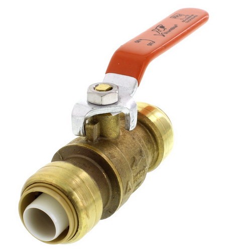 SharkBite 22185 3/4 inch Brass Full Port Ball Valve, Push-Fit