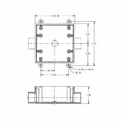 ABB E9812E E9812E CAR (5133371) 3/4IN 2FSC 2-GANG WP BOX