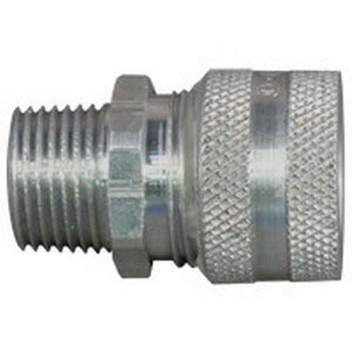 Emerson CG-5075 CG Series Strain Relief Straight Cord Connector, 3/4 in Trade, 1/2 to 5/8 in Cable Openings, Aluminum, Natural