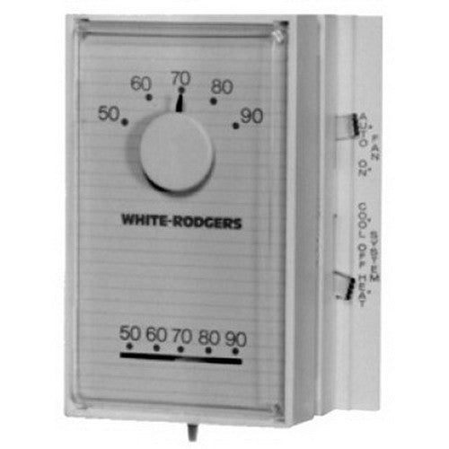 Emerson Climate Technologies 1E56-444 White Rodgers Low Voltage Mechanical Heating/Cooling Thermostat, 24V, 50 to 90 Deg F