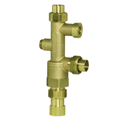 Honeywell AMX101-UT-1 Honeywell DirectConnect AMX Series 3/4 inch x 3/4 inch Union Thread x FNPT Bottom Brass/Stainless Steel Thermostatic Mixing Valve