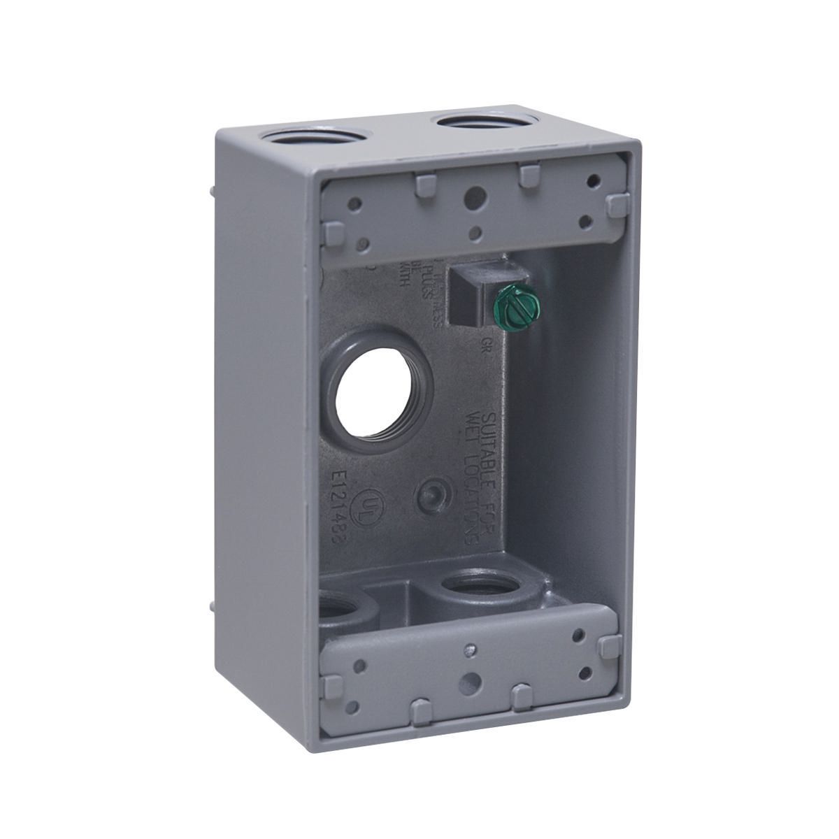 Hubbell 5322-0 RACO WP BOX 1G 5 (1/2 OUTLETS) 5322-0