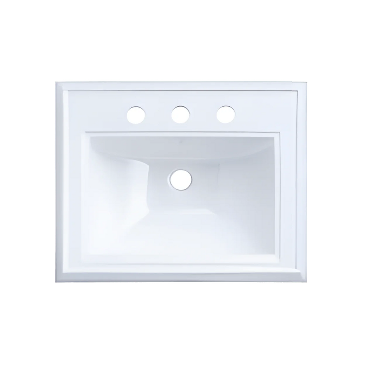 Kohler K-2241-8-0 Kohler Memoirs Classic Vitreous China 3-Hole Single-Bowl Widespread Rectangular Drop-In Bathroom Sink