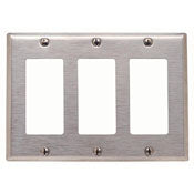 Leviton 84411-40 3-Gang Decora/GFCI Device Mount Standard Size Wallplate