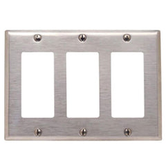 Leviton 84411-40 3-Gang Decora/GFCI Device Mount Standard Size Wallplate