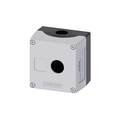 Siemens 3SU18010AA000AB1 1-Hole Pushbutton Enclosure With 1 Control Point, 85 mm W x 64 mm D, NEMA 1/2/3/3R/4/4X/12/13