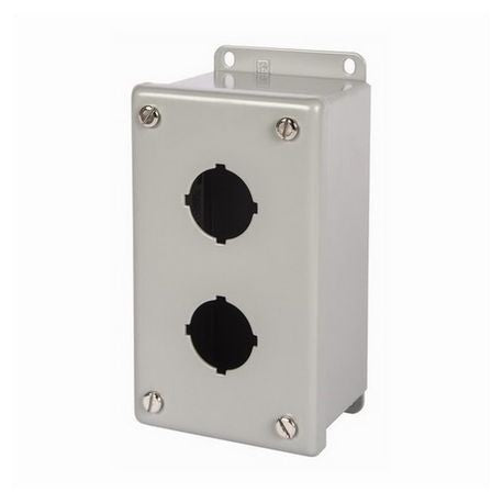 Siemens P30EMS02P Class 52 Heavy Duty Oiltight Pushbutton Enclosure, 5-3/4 in L x 3-1/4 in W x 2-3/4 in D, NEMA 12/13, 2 Outlets