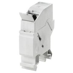 Weidmuller 8879050000 Terminal Block Interface, RJ45, Cat6, DIN Rail Mount, Light Gray