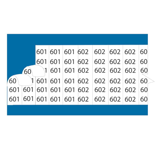 ABB WC7S EZCode WC7S 25/Card 1-1/2 Inch Vinyl Cloth 7 Wire Marker Card