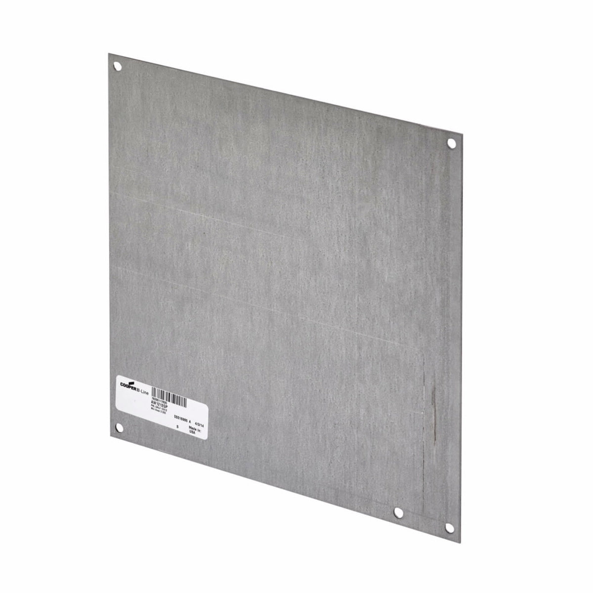 Eaton N1818P Flat Enclosure Panel NEMA 3R ANSI 61 Gray Painted 15 in x 15 in