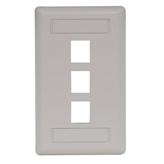 Hubbell IFP13OW Plate, Wall, Flush, 1-G, 3 Port