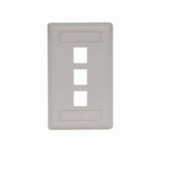 Hubbell IFP13OW Plate, Wall, Flush, 1-G, 3 Port