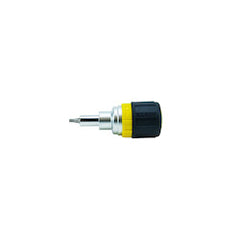 Klein Tools 32594 Multi-Bit Ratcheting Screwdriver, 6-in-1, Stubby, Ph, Sl, Sq, Nut Bits