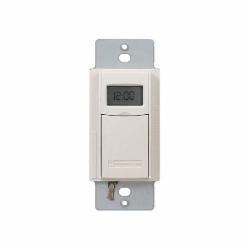 Intermatic EI400LAC 120 to 277 VAC 12 to 28 VDC 20 Amp 1-Pole 3-Way Light Almond Digital Auto-Off In-Wall Timer