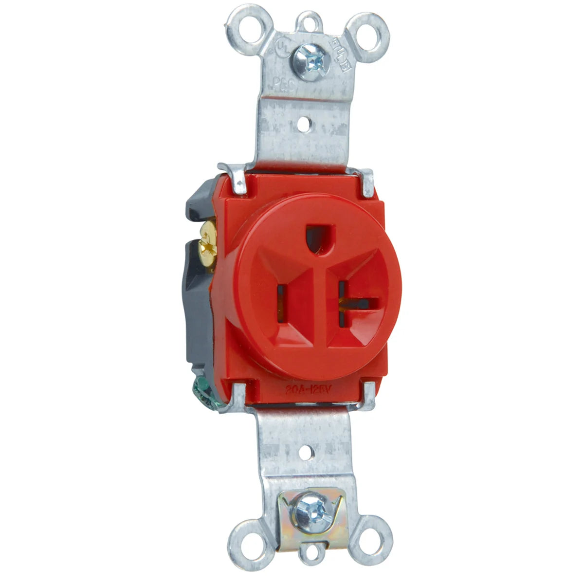 Legrand-Pass & Seymour 5361-RED Heavy-Duty Spec Grade Single Receptacle 20amp 125volt