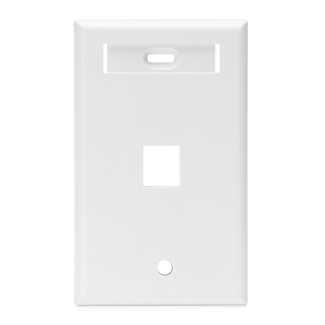 Leviton 42080-1WS Quickport Gang Socket Faceplate 1 Port Standard Size