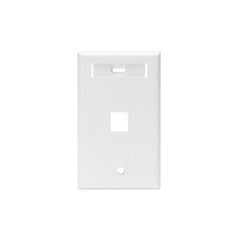 Leviton 42080-1WS Quickport Gang Socket Faceplate 1 Port Standard Size